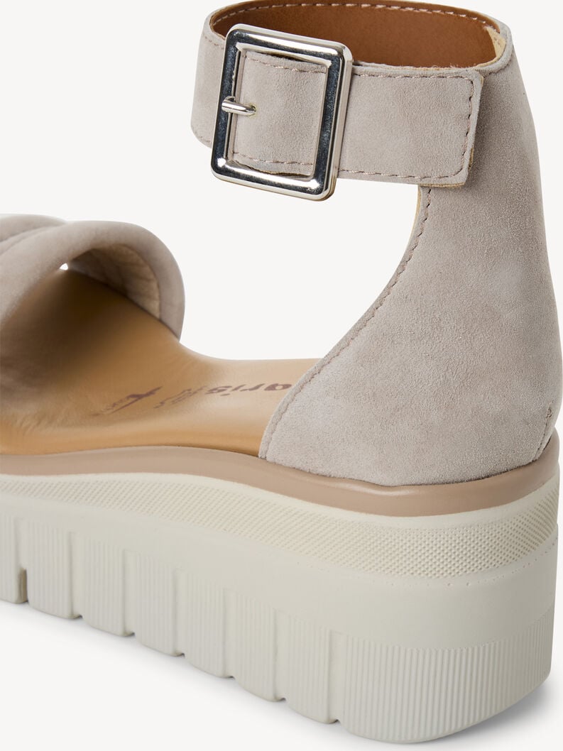 en cuir à talons hauts sandales - beige 1-28718-44-341 acheter tamaris sandales en ligne