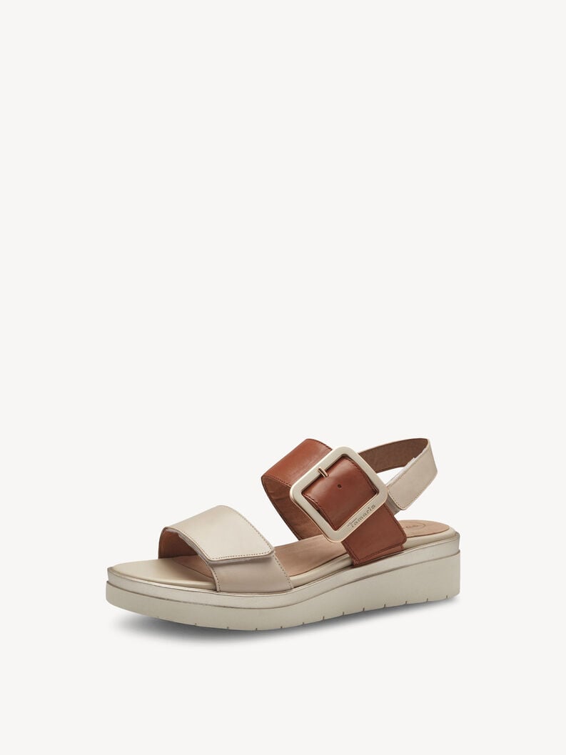 en cuir à talons hauts sandales - beige 8-88706-42-414 acheter tamaris sandales en ligne