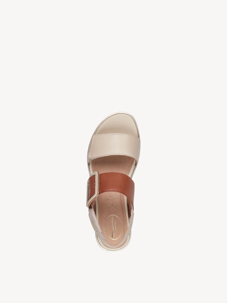 en cuir à talons hauts sandales - beige 8-88706-42-414 acheter tamaris sandales en ligne