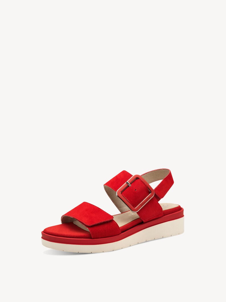 en cuir à talons hauts sandales - rouge 8-88706-42-501 acheter tamaris sandales en ligne