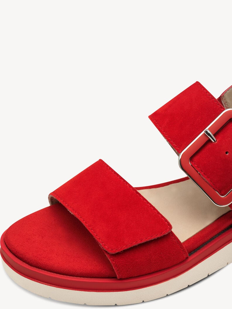 en cuir à talons hauts sandales - rouge 8-88706-42-501 acheter tamaris sandales en ligne