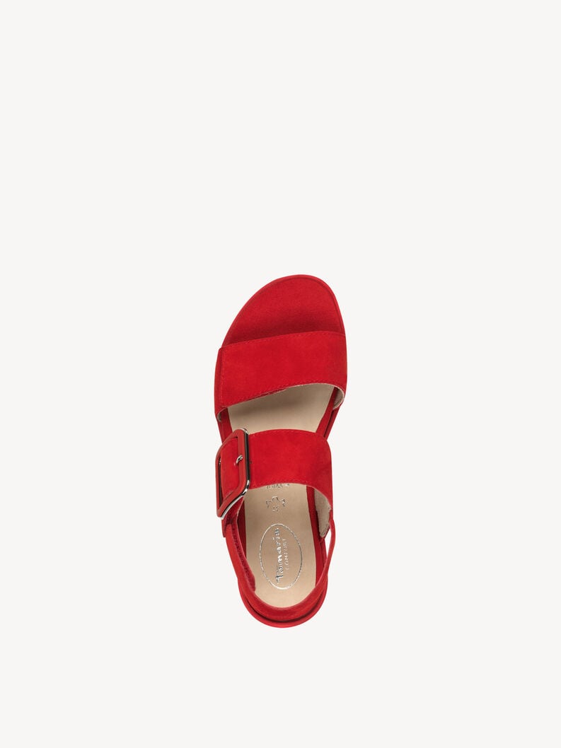 en cuir à talons hauts sandales - rouge 8-88706-42-501 acheter tamaris sandales en ligne
