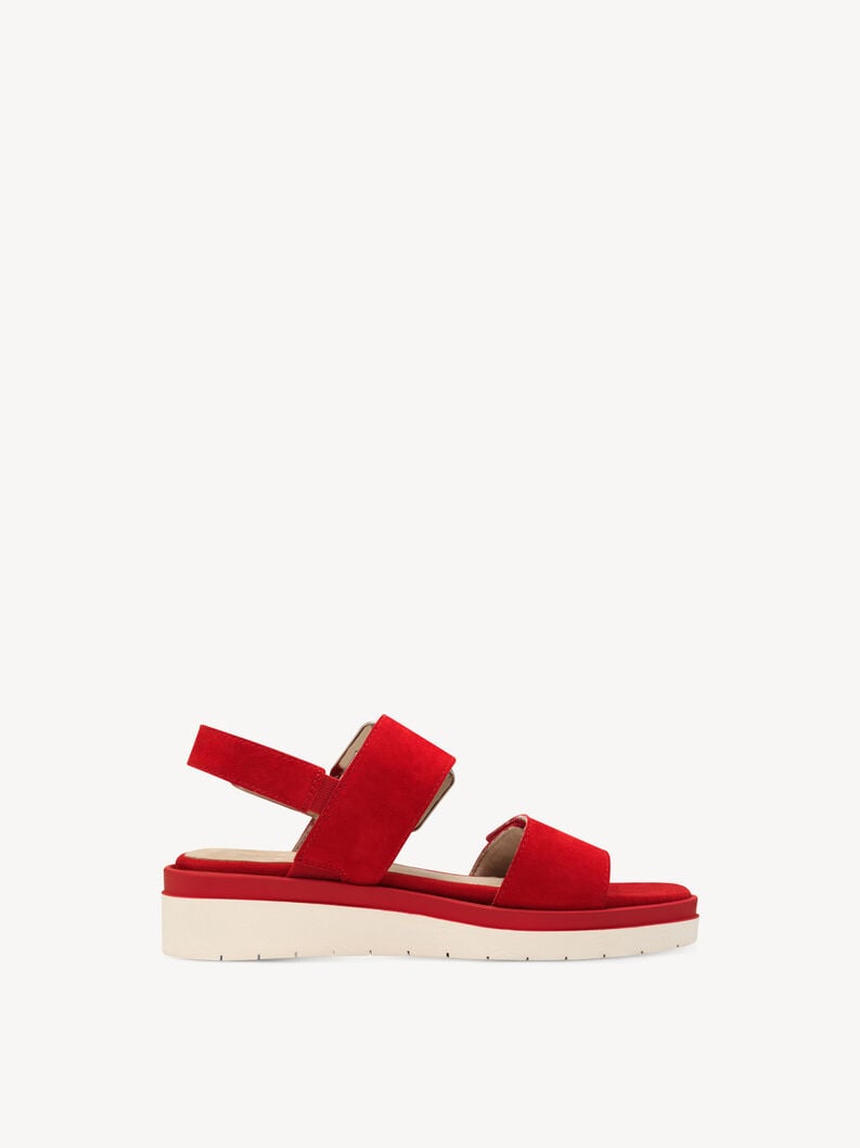 en cuir à talons hauts sandales - rouge 8-88706-42-501 acheter tamaris sandales en ligne
