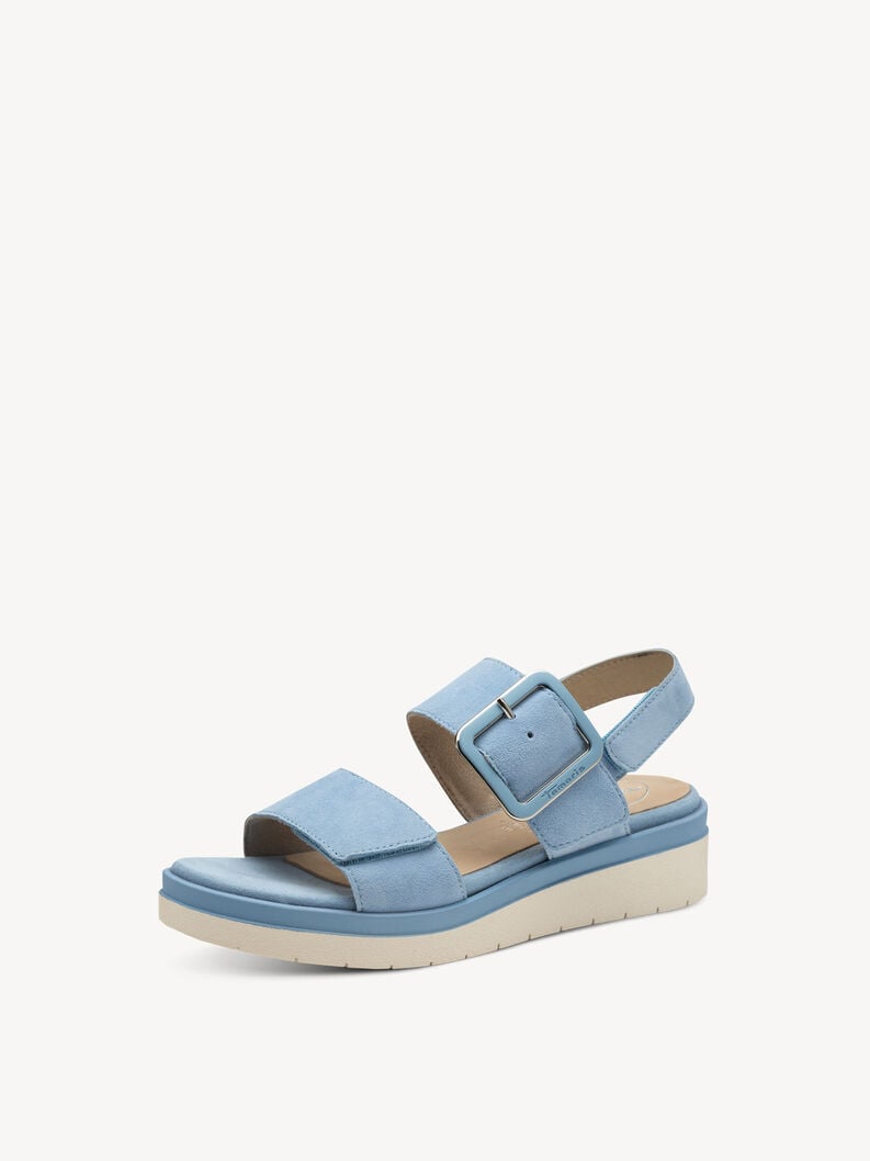 en cuir à talons hauts sandales - bleu 8-88706-42-845 acheter tamaris sandales en ligne