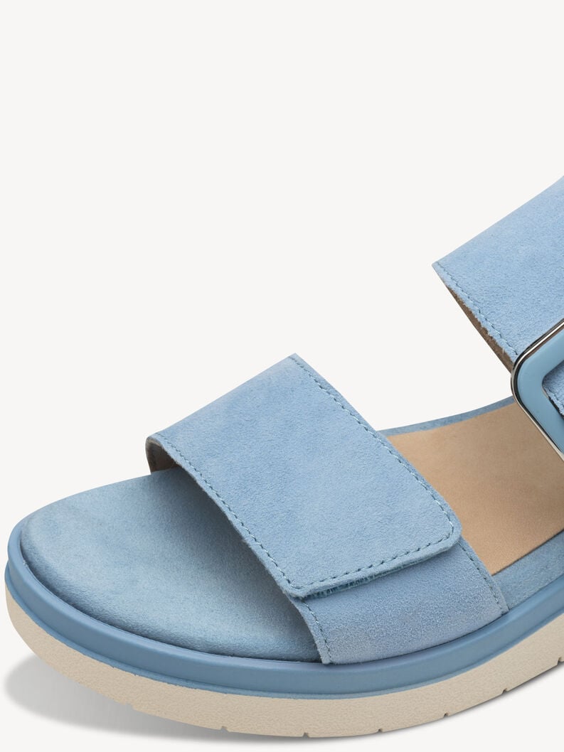 en cuir à talons hauts sandales - bleu 8-88706-42-845 acheter tamaris sandales en ligne