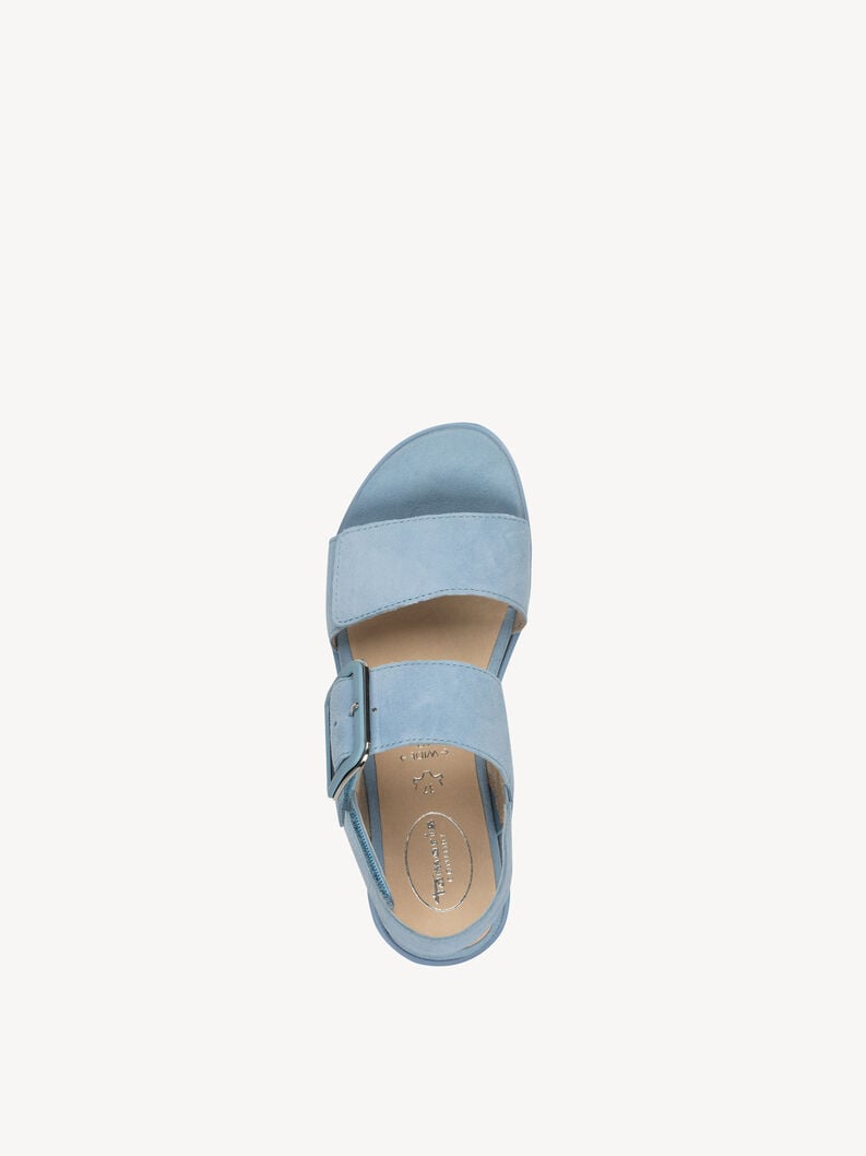 en cuir à talons hauts sandales - bleu 8-88706-42-845 acheter tamaris sandales en ligne