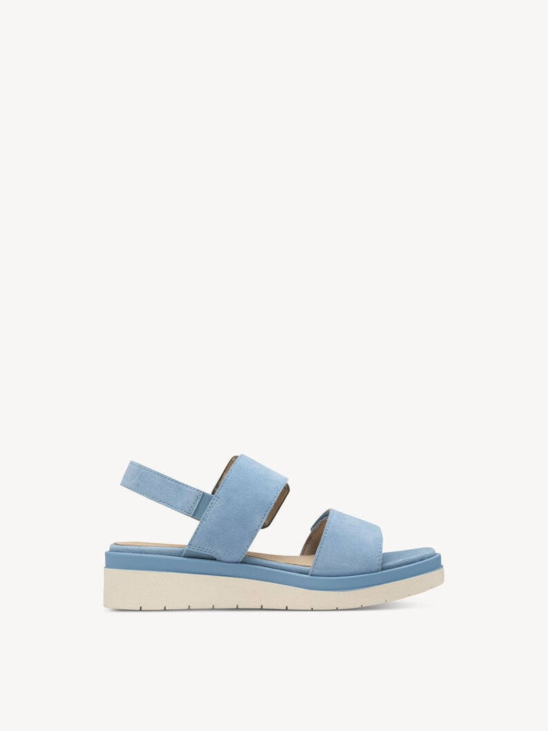 en cuir à talons hauts sandales - bleu 8-88706-42-845 acheter tamaris sandales en ligne