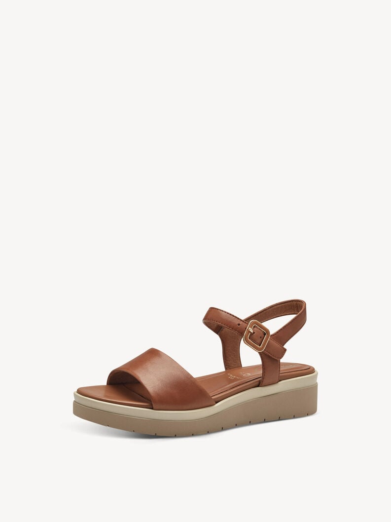 en cuir à talons hauts sandales - brun 8-88708-42-440 acheter tamaris sandales en ligne