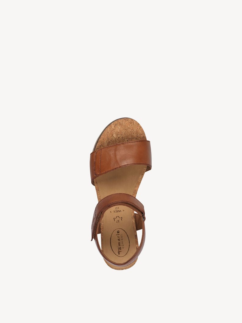 en cuir à talons hauts sandales - brun 8-88710-42-327 acheter tamaris sandales en ligne