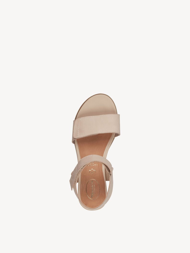 en cuir à talons hauts sandales - beige 8-88710-42-403 acheter tamaris sandales en ligne