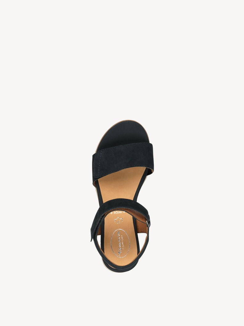 en cuir à talons hauts sandales - bleu 8-88710-42-803 acheter tamaris sandales en ligne