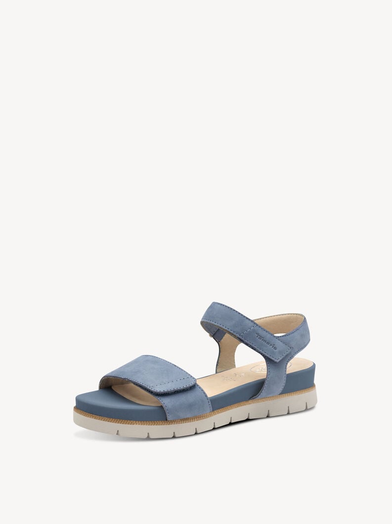 en cuir à talons hauts sandales - bleu 8-88710-42-811 acheter tamaris sandales en ligne