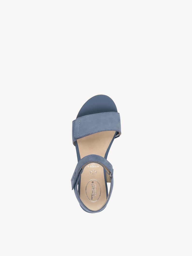 en cuir à talons hauts sandales - bleu 8-88710-42-811 acheter tamaris sandales en ligne