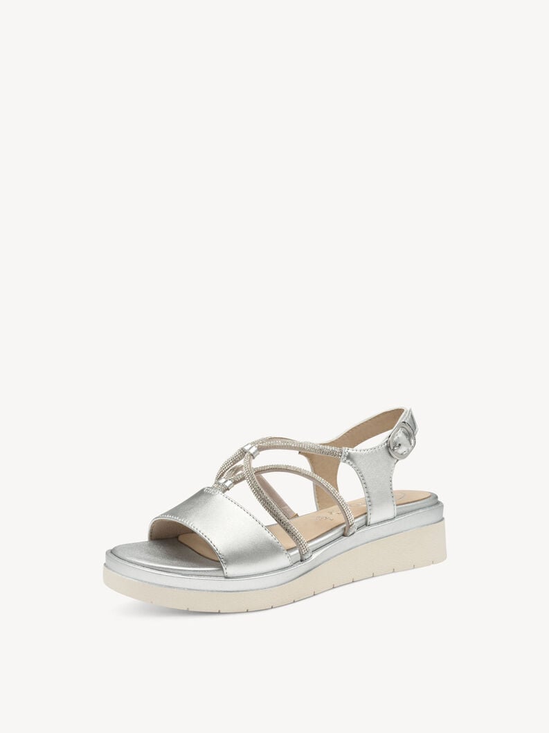 en cuir à talons hauts sandales - argent 8-88726-44-941 acheter tamaris sandales en ligne