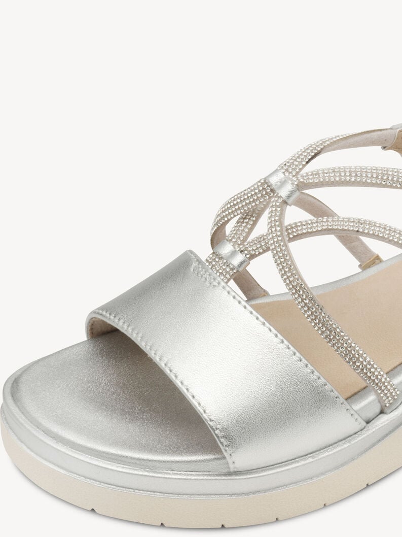 en cuir à talons hauts sandales - argent 8-88726-44-941 acheter tamaris sandales en ligne