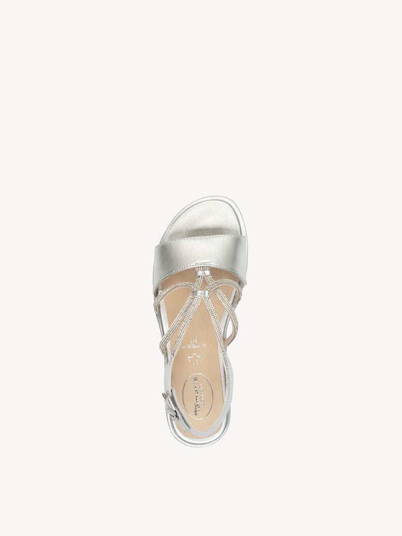 en cuir à talons hauts sandales - argent 8-88726-44-941 acheter tamaris sandales en ligne