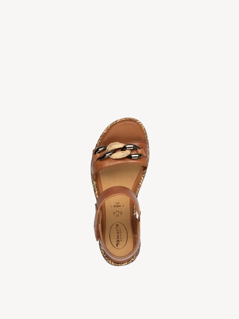 en cuir à talons hauts sandales - brun 8-88729-44-305 acheter tamaris sandales en ligne