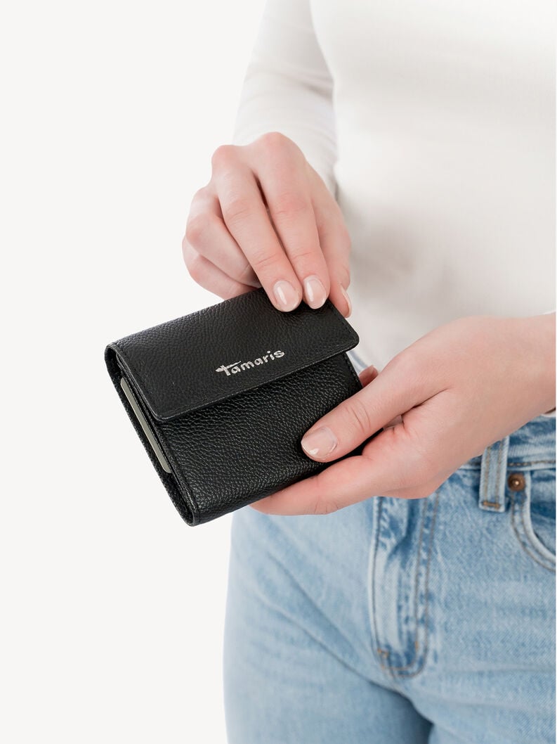 porte-monnaie en cuir - noir 50005-100 acheter tamaris sacs à main et étuis en ligne