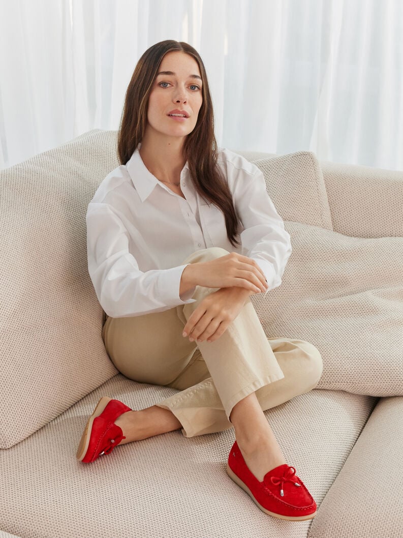 cuir pantoufle rouge 8-84600-44-501 acheter tamaris faible chaussures chaussons en ligne