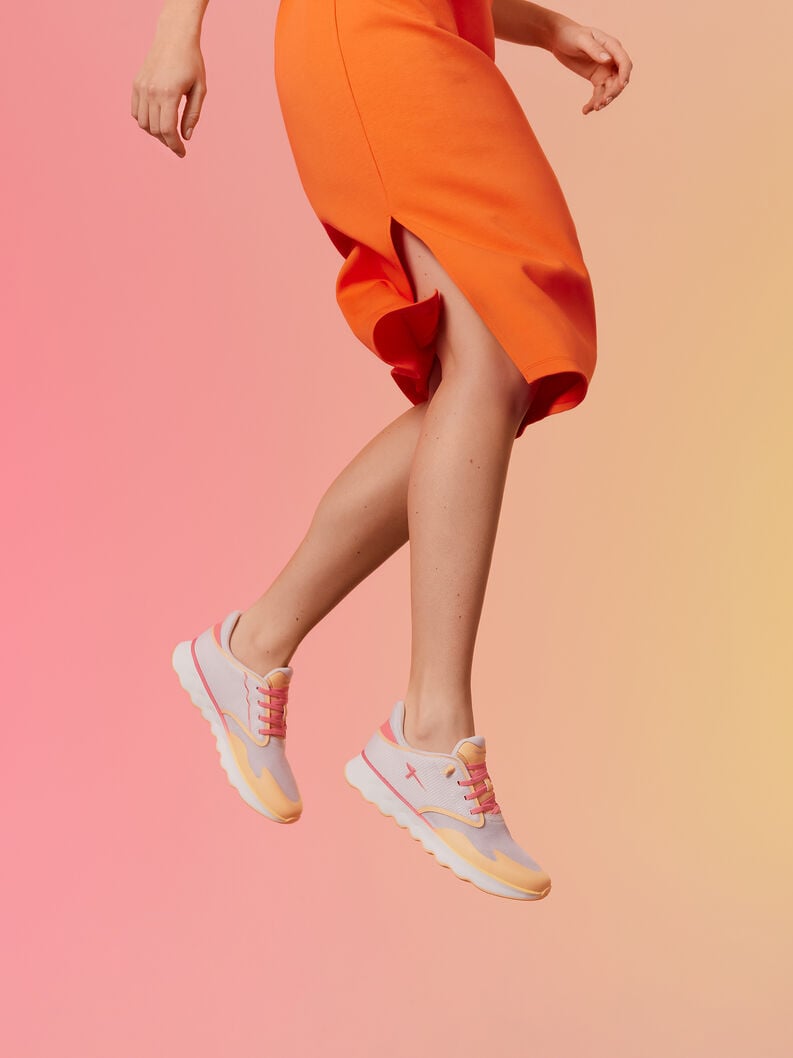 nowana baskets - orange 1-23700-44-685 acheter des baskets tamaris en ligne