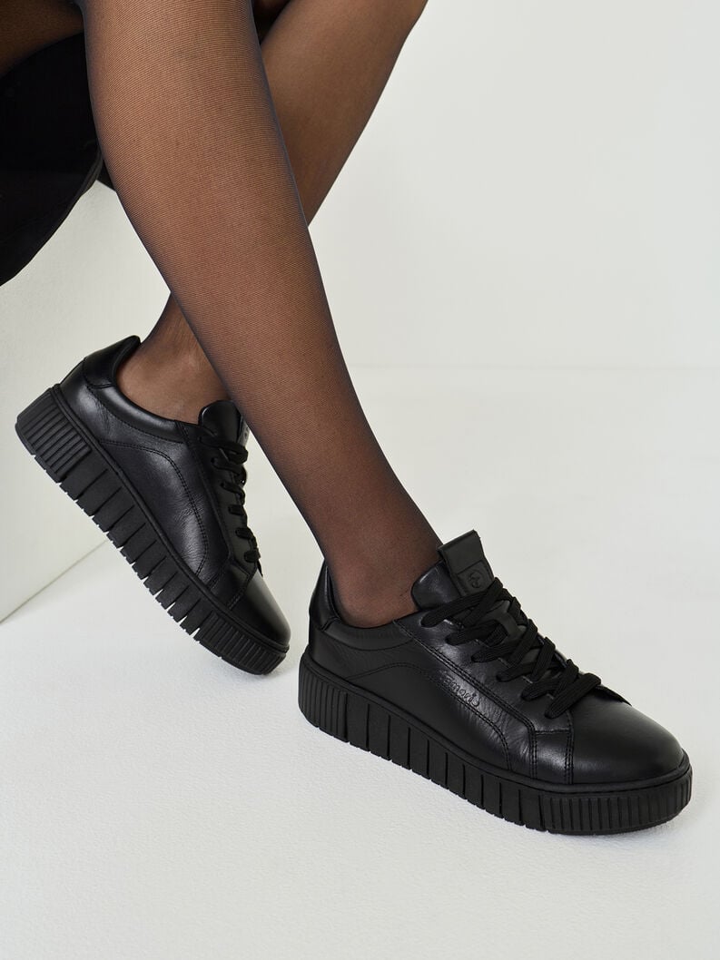 cuir sneaker - noir 1-23708-45-003 acheter des baskets tamaris en ligne
