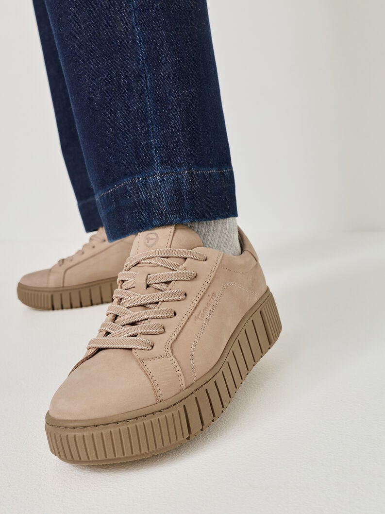 cuir sneaker - brun 1-23708-45-374 acheter des baskets tamaris en ligne