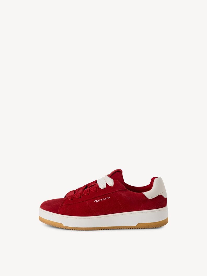 cuir sneaker - rouge 1-23716-43-500 acheter des baskets tamaris en ligne