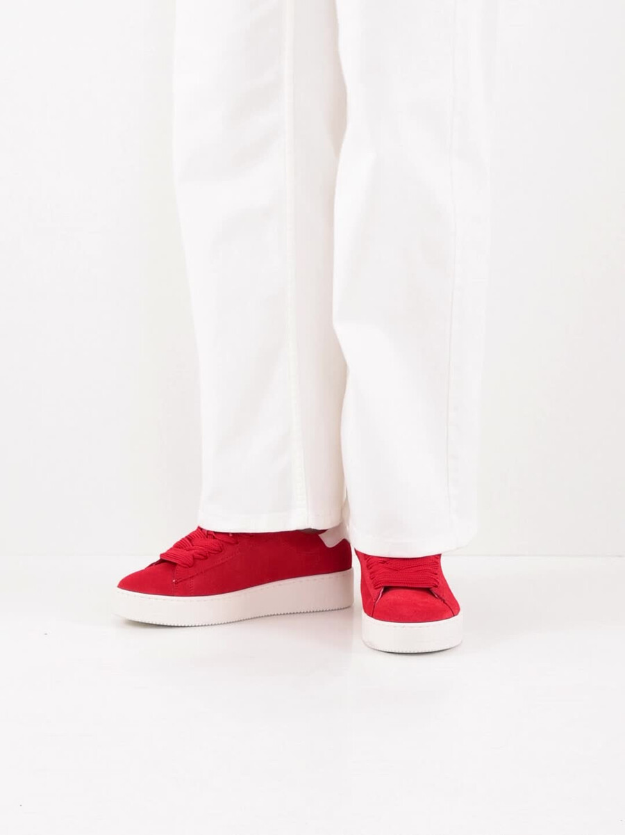 cuir sneaker - rouge 1-23716-43-500 acheter des baskets tamaris en ligne