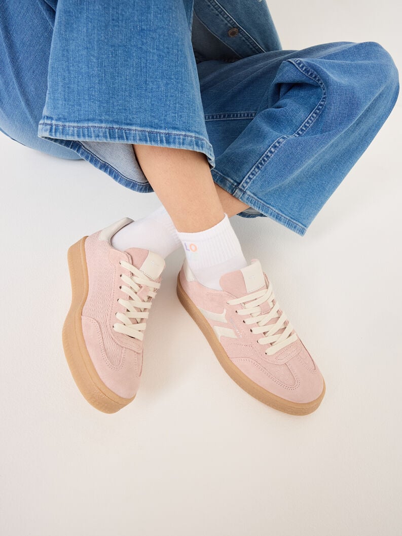 cuir baskets - rose 1-23723-44-532 acheter des baskets tamaris en ligne