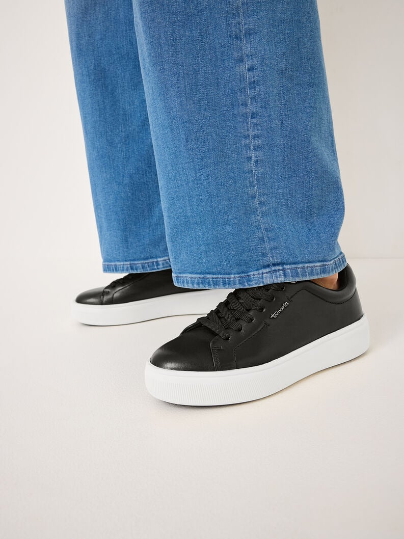 cuir sneaker - noir 1-23736-42-003 acheter des baskets tamaris en ligne