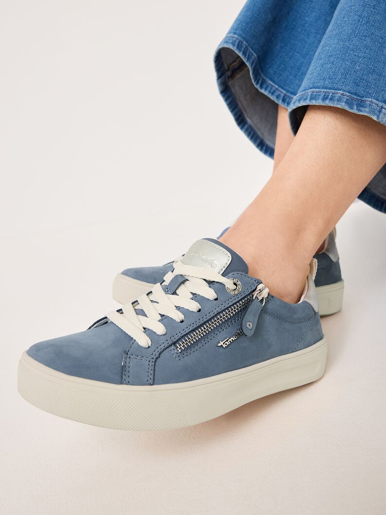 sneaker - bleu 8-83707-42-811 acheter tamaris large sneakers en ligne