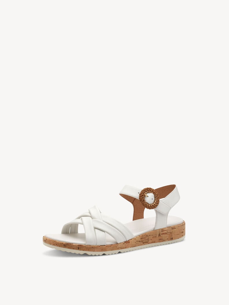 sandale en cuir blanc 1-28129-44-117 acheter tamaris sandales en ligne
