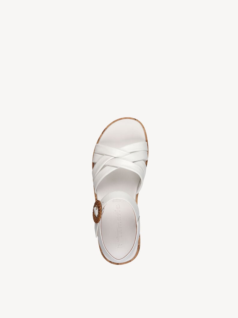 sandale en cuir blanc 1-28129-44-117 acheter tamaris sandales en ligne