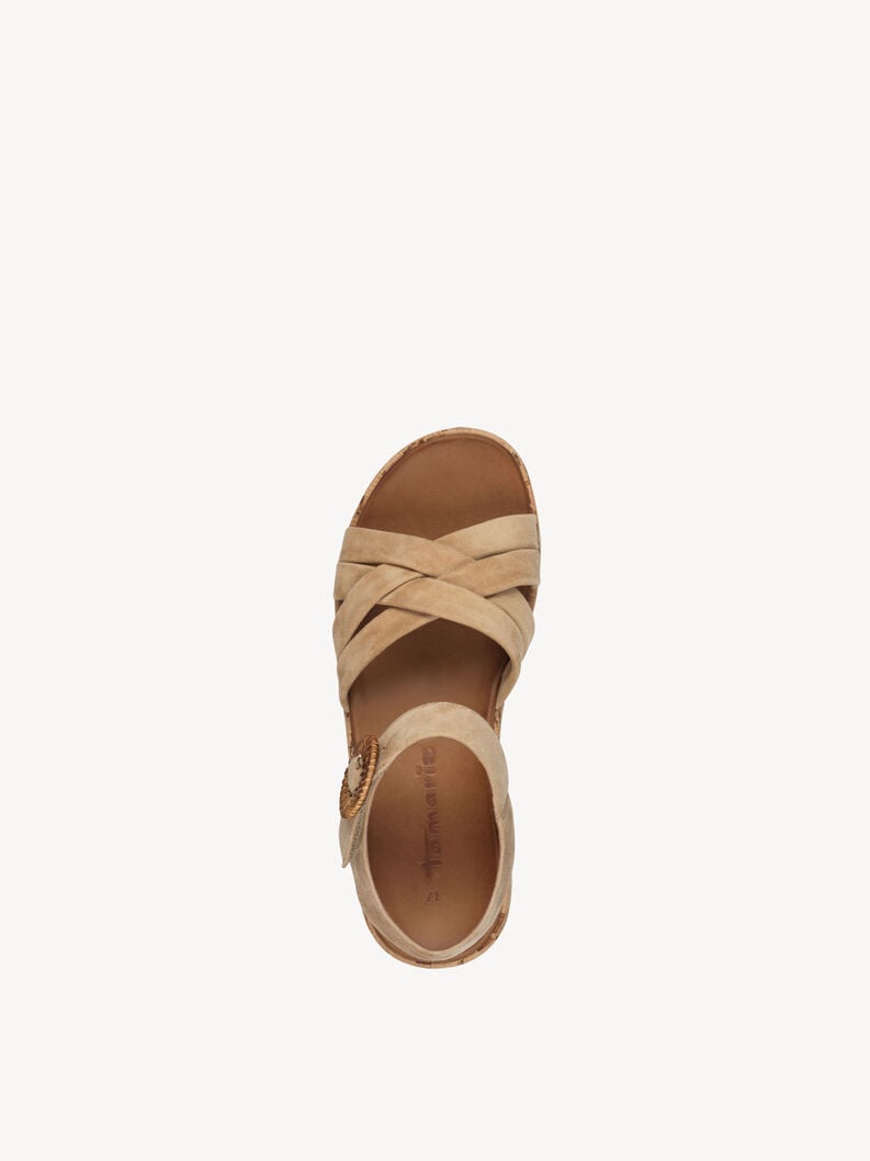 sandale en cuir - marron 1-28129-44-435 acheter tamaris sandales en ligne