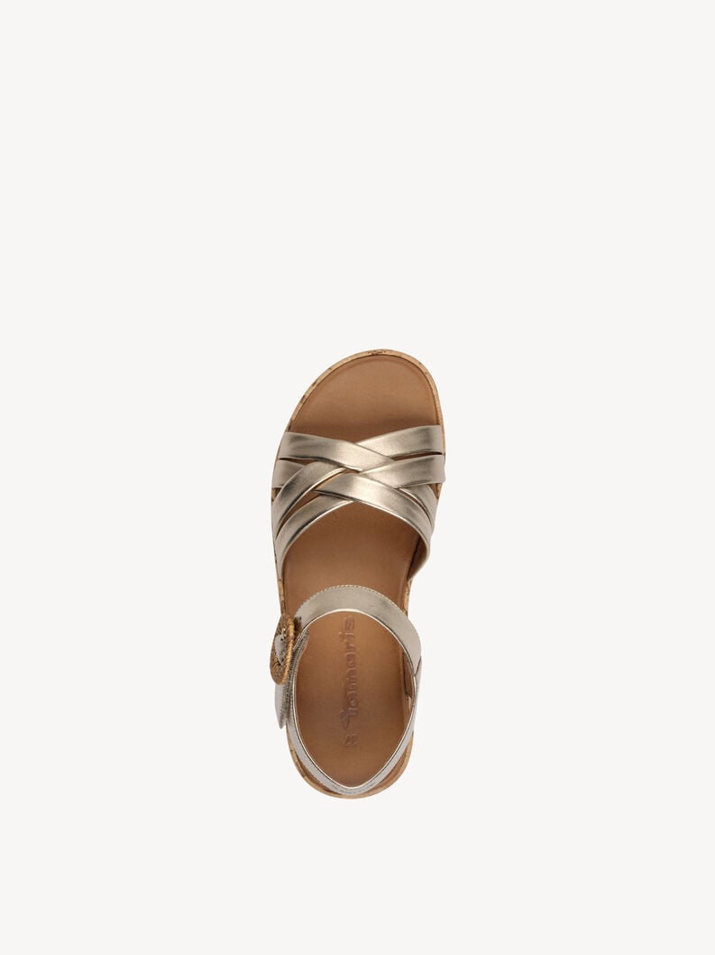 sandale en cuir - métallisé 1-28129-44-900 acheter tamaris sandales en ligne