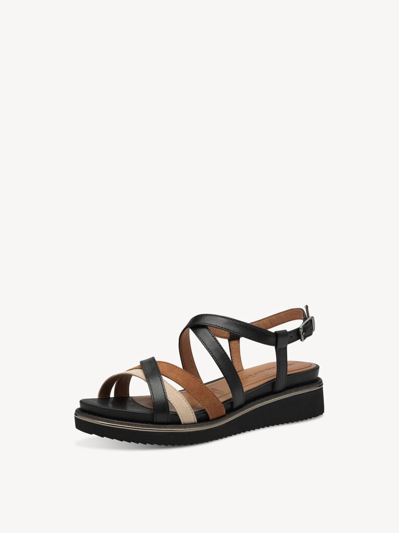 en cuir à talons hauts sandales - noir 1-28237-44-001 acheter tamaris sandales en ligne