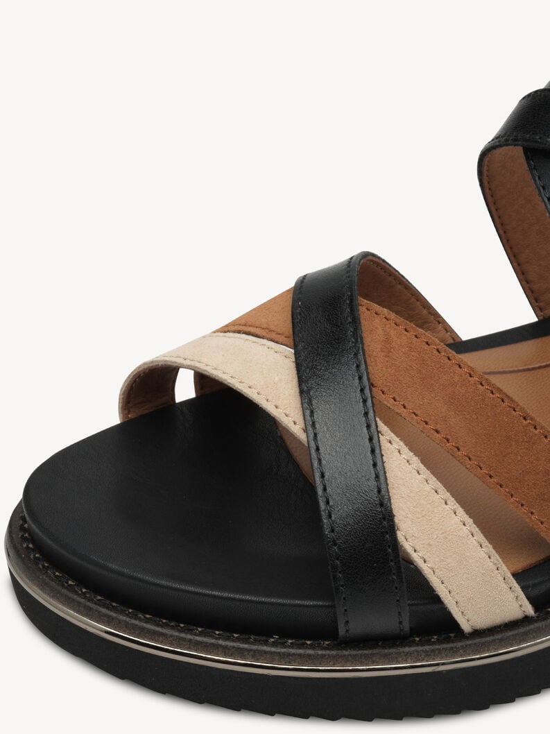 en cuir à talons hauts sandales - noir 1-28237-44-001 acheter tamaris sandales en ligne