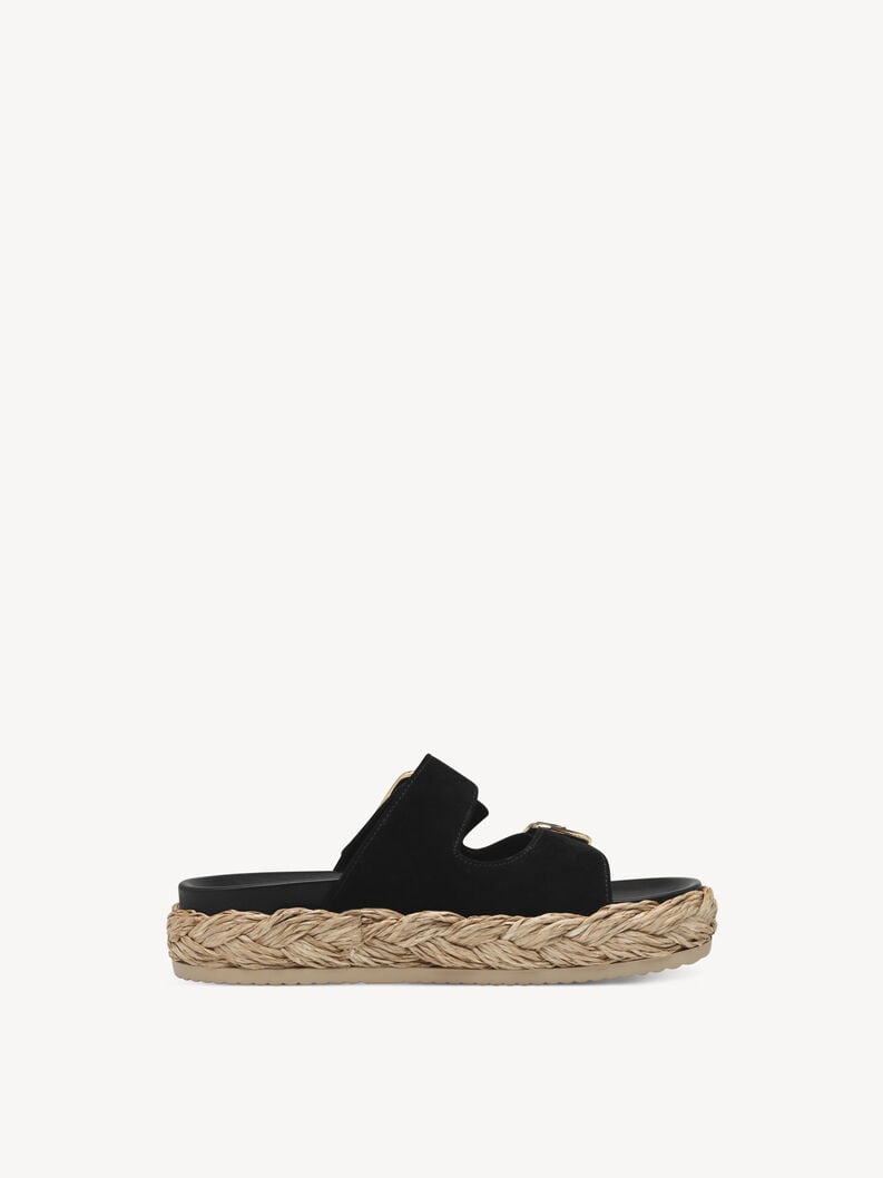 le cuir de la mule - noire 1-27412-44-001 acheter tamaris mules en ligne