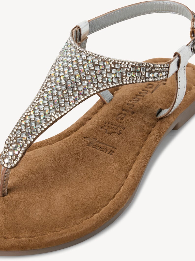 sandale en cuir - argent 1-28132-44-919 acheter tamaris sandales en ligne