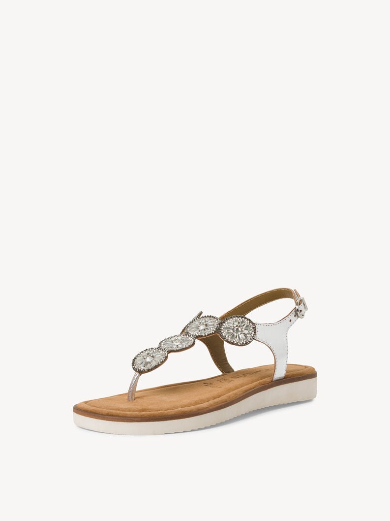 sandale en cuir - argent 1-28602-42-941 acheter tamaris toe post sandals en ligne
