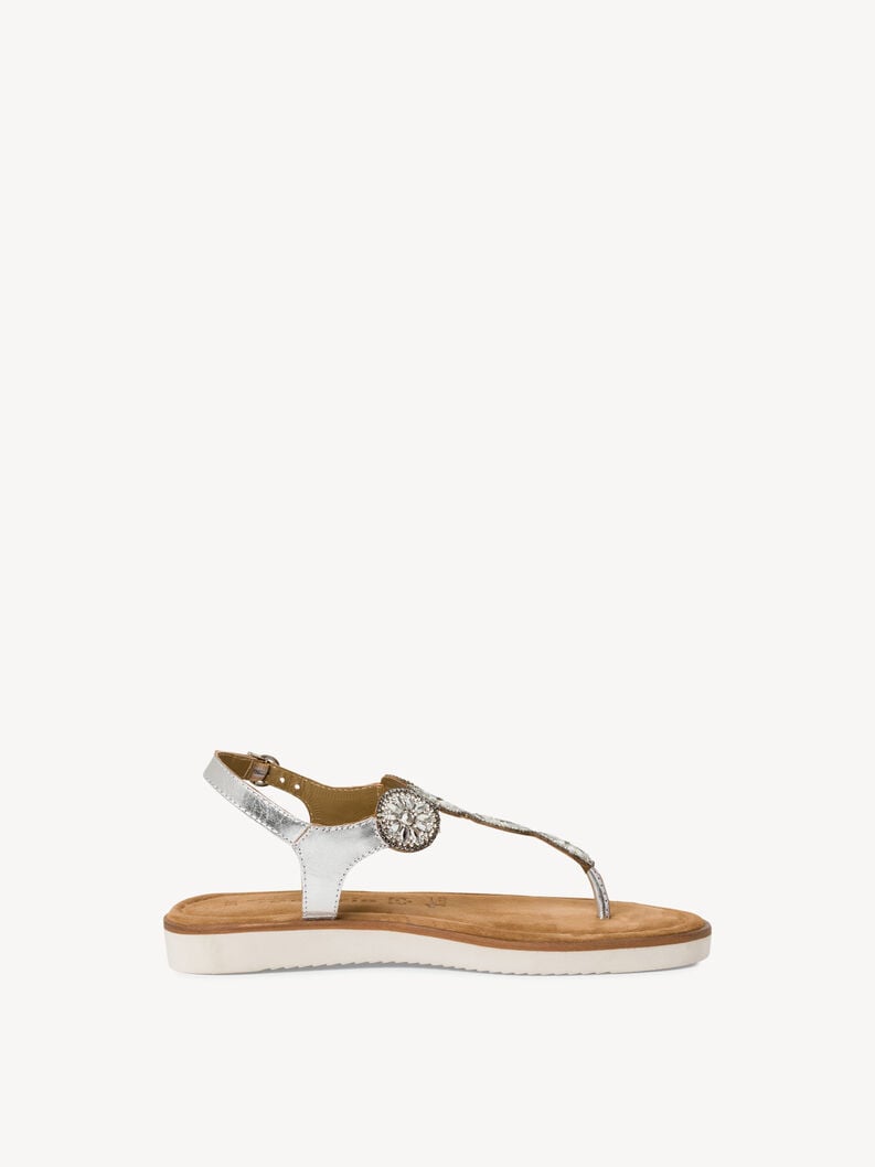 sandale en cuir - argent 1-28602-42-941 acheter tamaris toe post sandals en ligne