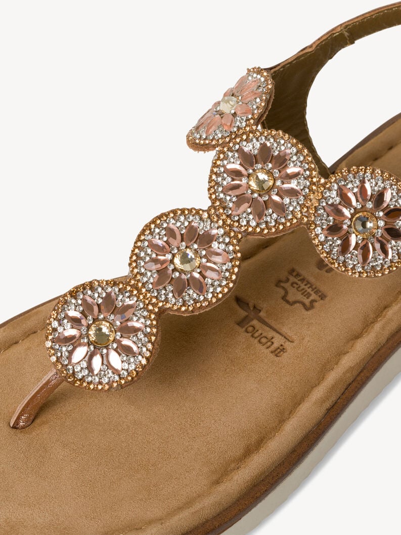 sandale en cuir - métallisé 1-28602-42-952 acheter tamaris toe post sandals en ligne
