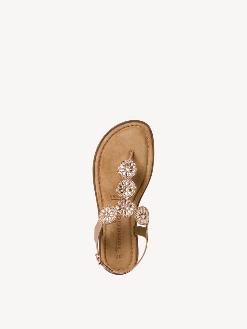 sandale en cuir - métallisé 1-28602-42-952 acheter tamaris toe post sandals en ligne