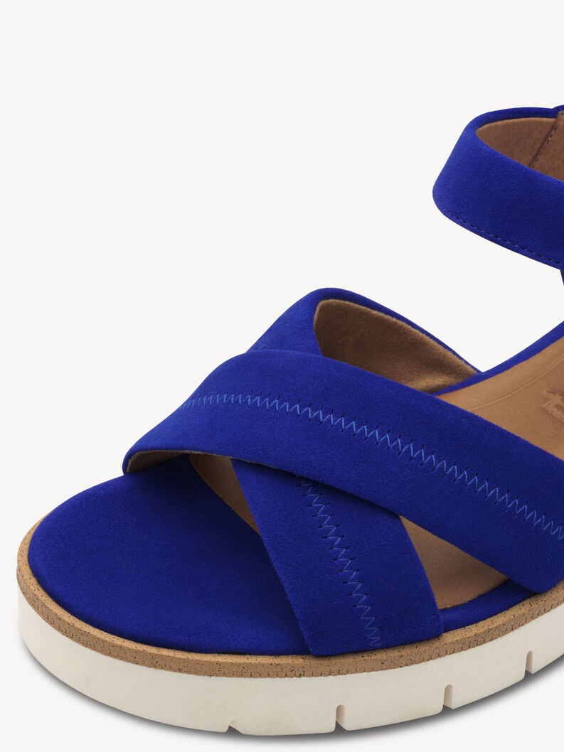 en cuir à talons hauts sandales - bleu 1-28202-42-187 acheter tamaris sandales en ligne