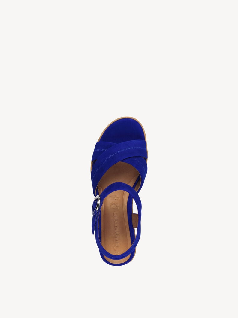en cuir à talons hauts sandales - bleu 1-28202-42-187 acheter tamaris sandales en ligne