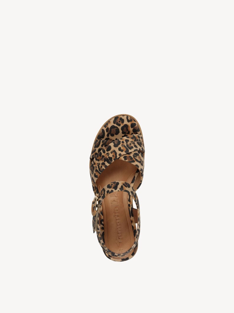 en cuir à talons hauts sandales - brun 1-28202-42-360 acheter tamaris sandales en ligne