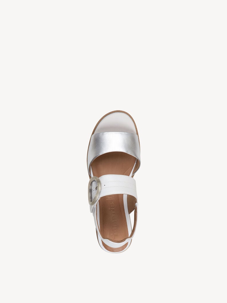en cuir à talons hauts sandales - blanc 1-28206-42-171 acheter tamaris sandales en ligne