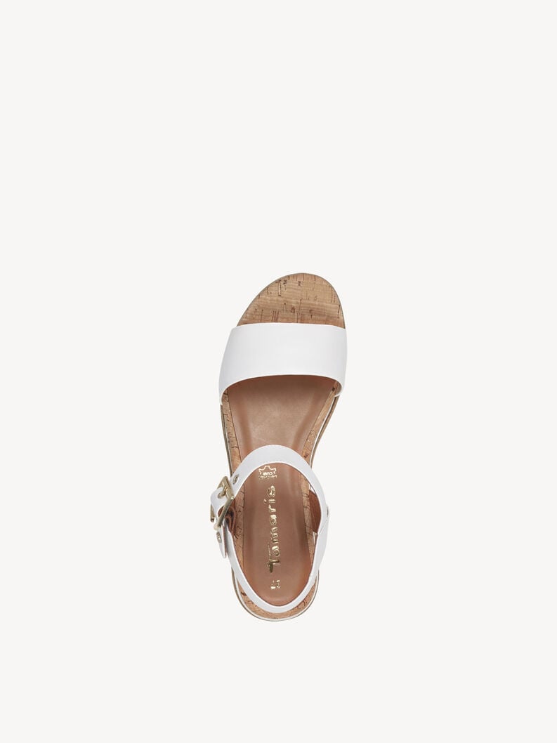 en cuir à talons hauts sandales - blanc 1-28222-42-100 acheter tamaris sandales en ligne