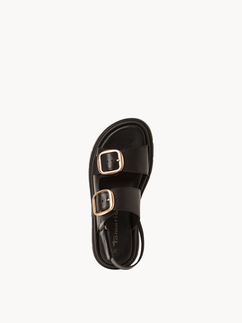 en cuir à talons hauts sandales - noir 1-28233-44-003 acheter tamaris sandales en ligne