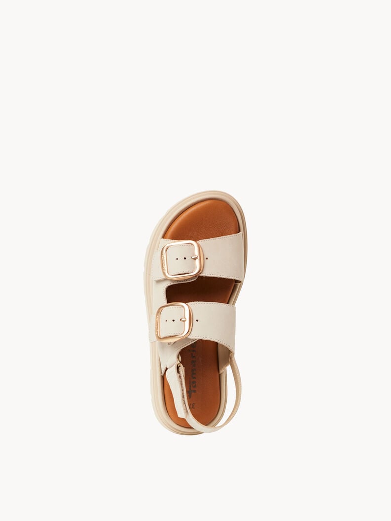 en cuir à talons hauts sandales - beige 1-28233-44-418 acheter tamaris sandales en ligne